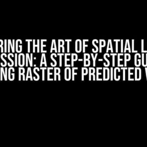 Mastering the Art of Spatial Logistic Regression: A Step-by-Step Guide to Creating Raster of Predicted Values